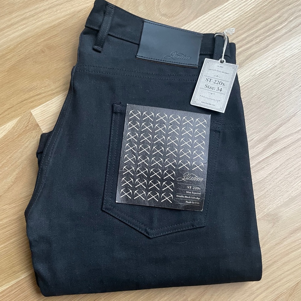 3sixteen Slim Tapered Double Black Selvedge Denim